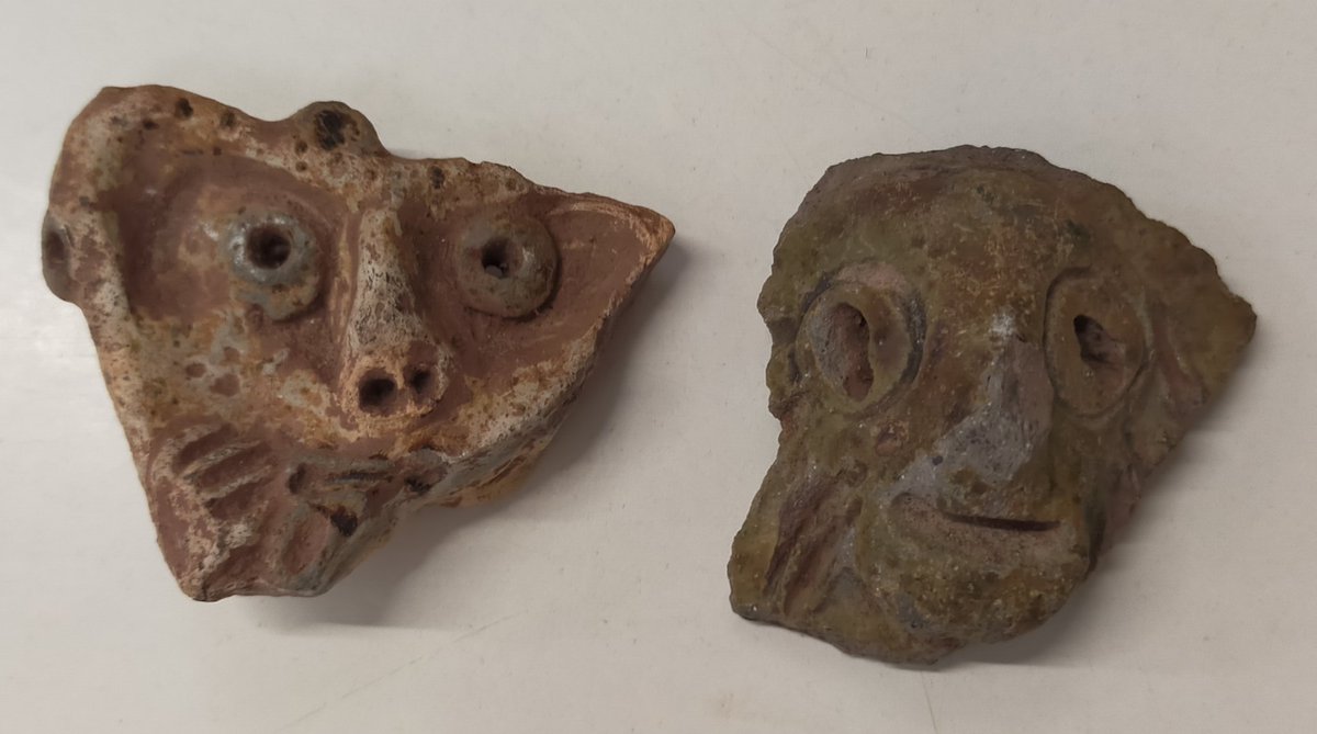 Look at these lovely fellas! They seem to be suffering from toothache, clutching their faces. Love popping in to see Steve Clarke and his fabulous collections. #archaeology #churchillarchaeology #Medieval #Monmouth #toothache