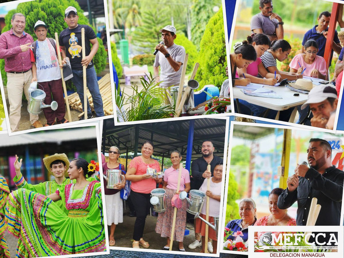 #4519LaPatriaLaRevolución #4519SiempreMásAllá Celebrando Julio Victorioso desde #MEFCCA Managua #PatioSaludable 140 familias del municipio de San Rafael del Sur recibieron herramientas y semillas para la producción saludable en sus patios fortaleciendo la seguridad alimentaria