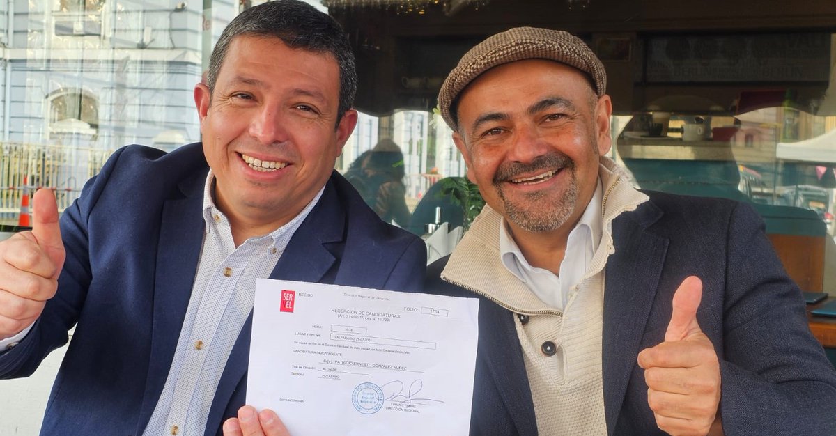PATRICIO GONZALEZ INSCRIBE CANDIDATURA INDEPENDIENTE A ALCALDE DE PUTAENDO
putaendouno.cl/?p=29368