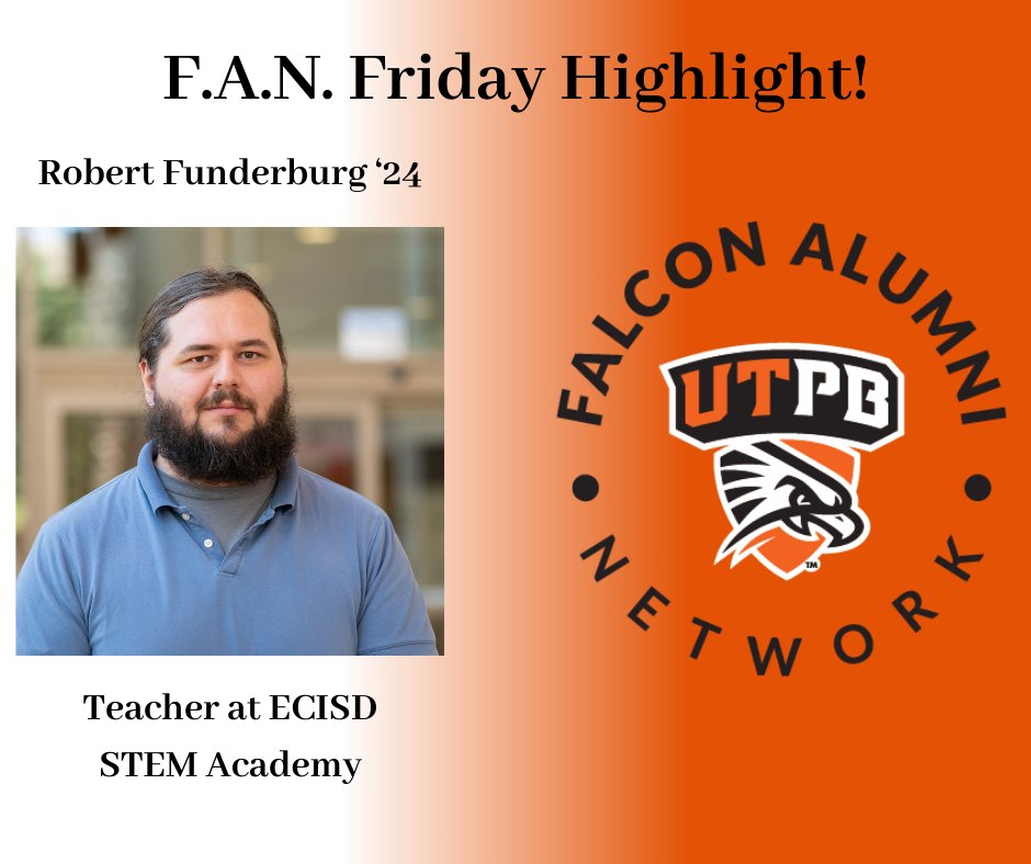 Meet Robert Funderburg, a May 2024 Chemistry graduate and High School Science Teacher at ECISD STEM Academy. Robert shares his journey as a nontraditional student and the incredible support he received at UTPB.

Click the link in our bio to read the full article!