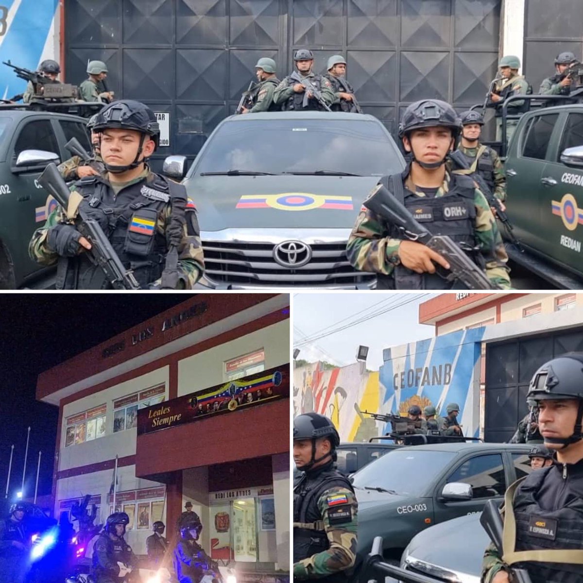 ZuliaOperativa's tweet photo. 🔄 RT. @dhernandezlarez
La #FANB se encuentra desplegada a lo largo y ancho del territorio nacional, garantizando la paz ciudadana y el sosiego de la población!

#IntegrarEsVencer https://t.co/qlN2qSRAji