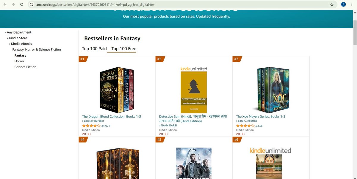 FixingKnowledge's tweet photo. Detective Sam (Hindi Version) is trending #2 under bestsellers category on Amazon 🔥

The ebook is still available for free till 27th July. Get your copy now 😊

India: https://t.co/miMSLRj730
US: https://t.co/ntGIRf0zWv

#trending #viral #ebook #book #nahkrarsi #fixingknowledge https://t.co/zlKZ8Fr6Ke
