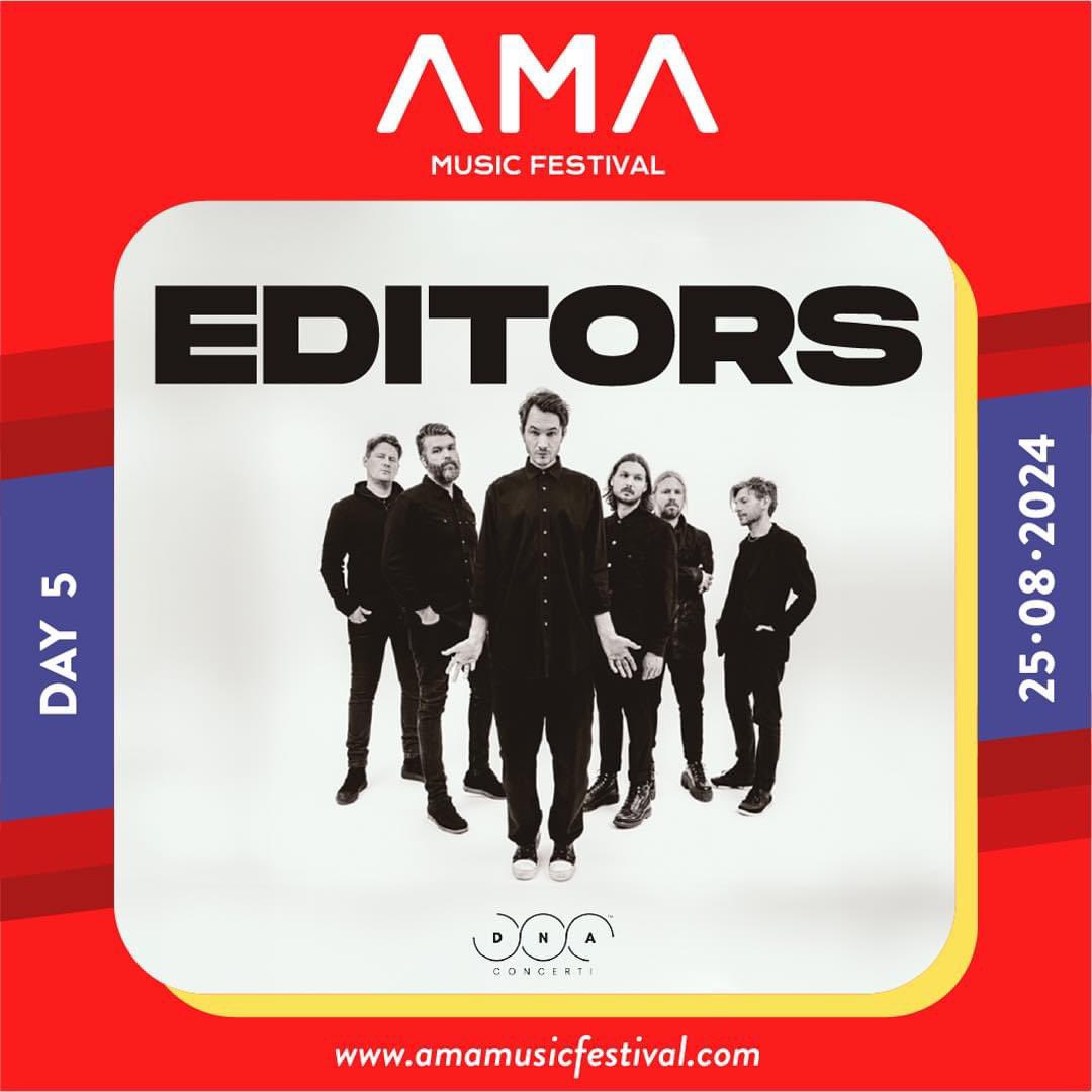 📌Comunicazione relativa all’AMA📌

Gli organizzatori comunicano che domenica 25 agosto gli Editors e Frank Carter &amp; Sex Pistols sono in realtà i co-headliners del day 5 quindi i nostri faranno il loro show come se fossero stati l’ultima band anche se suonano prima. #editors