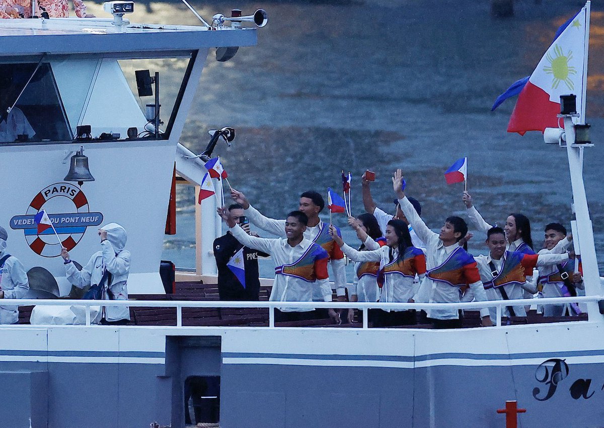 pholympicteam's tweet photo. Officially on our 100th year. Right where it all began. 

Paris 1924 ➡️ Paris 2024

#LabanPilipinas | 📸 Reuters https://t.co/DphlrSoq23