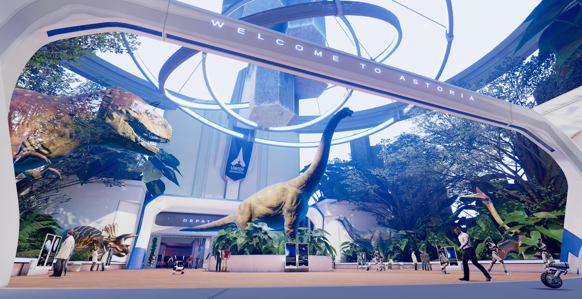 VRCFins's tweet photo. A little progress update/teaser for Project: Lost Worlds!  
Welcome to Astoria! Your home in the cosmos. 

The giant interstellar spaceship that will be taking you from Earth to Erios, offers comfort and plentiful amenities as you await your planetside vacation.

#VRChat https://t.co/DvRF49QQ4z