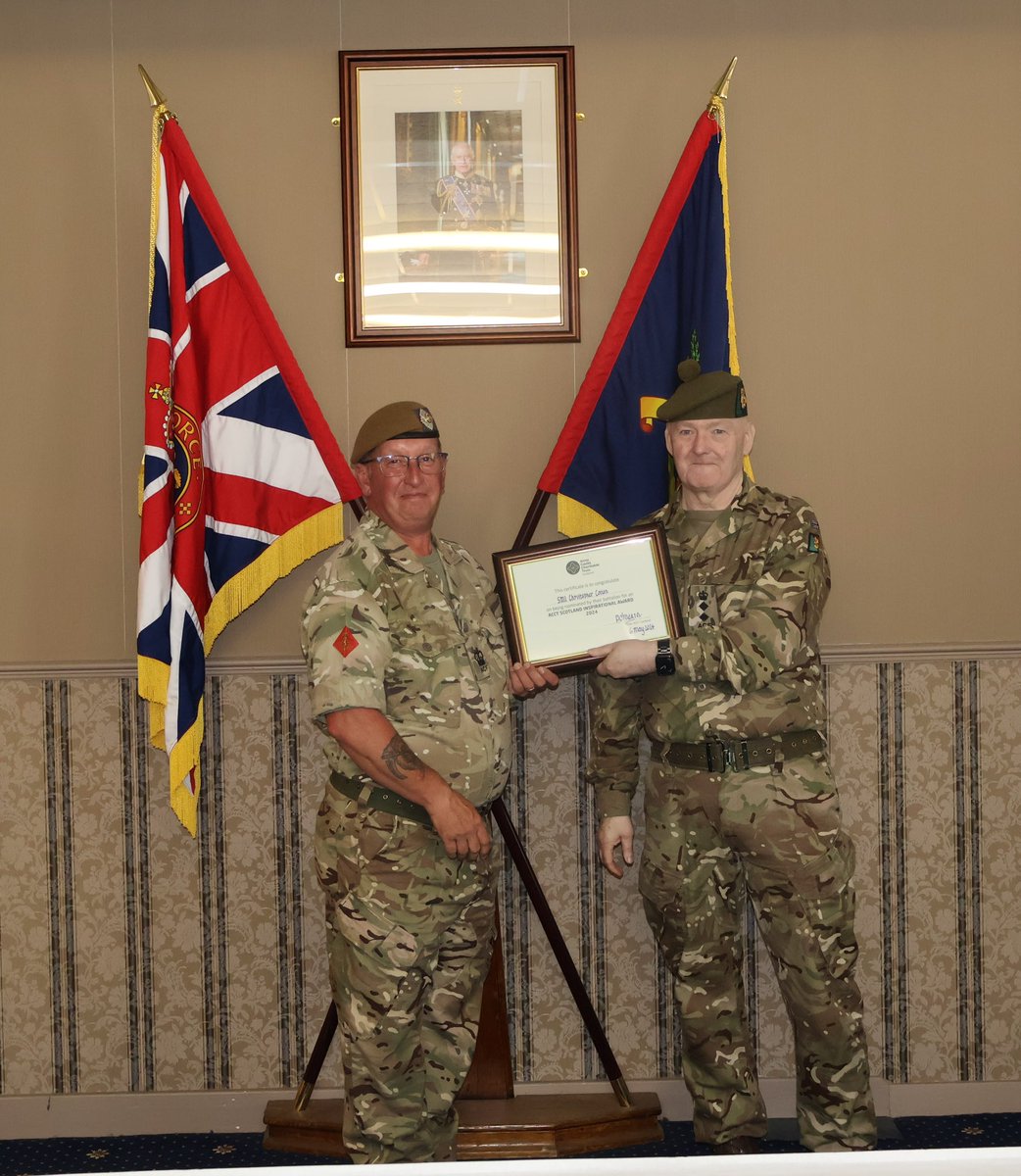 At our Annual Camp visitors day the Lord Provost presented SMI Gary Roy with his Cadet Forces Warrant and Col Cadets presented SMI Chris Cotton with his ACCT Scotland recognition award.