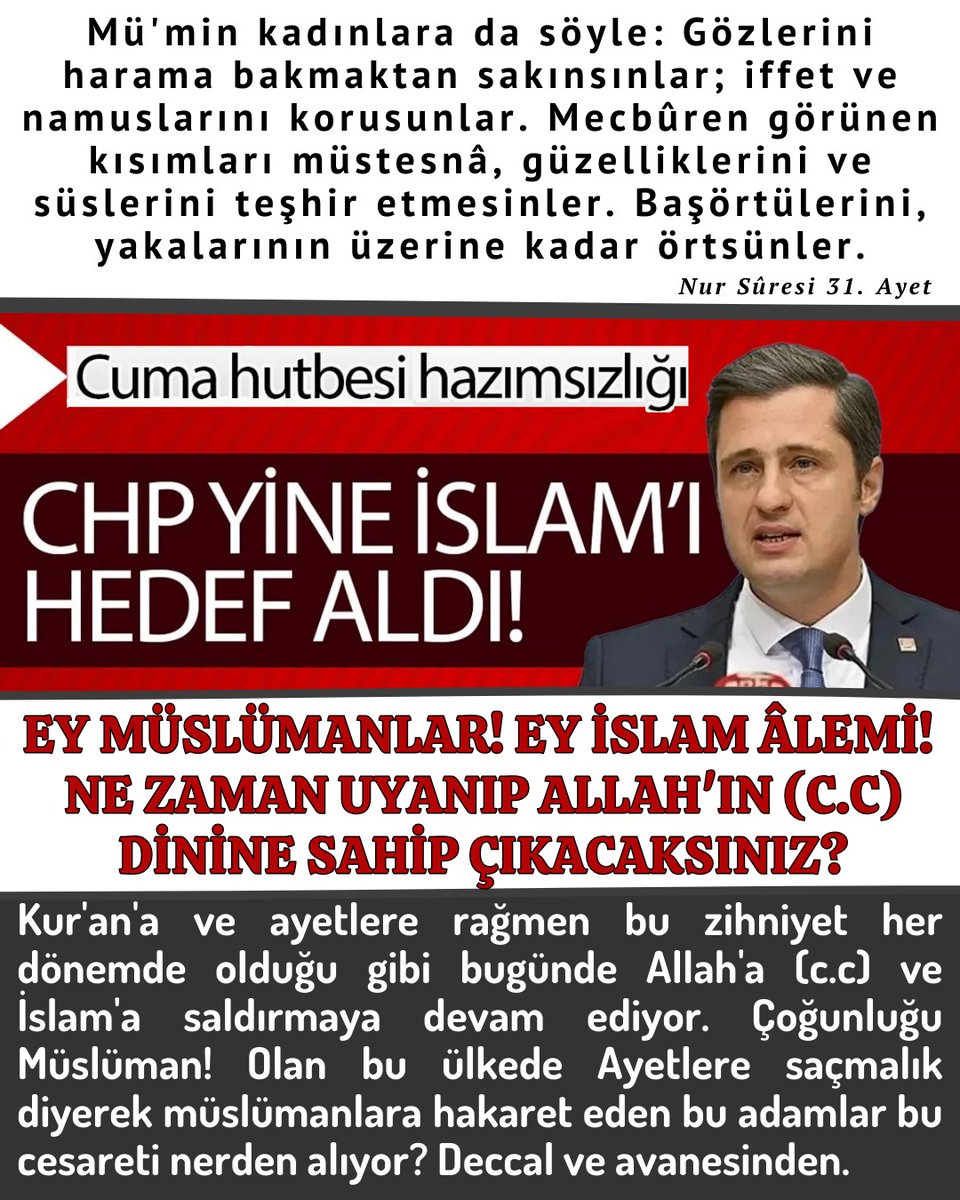 Ey Müslümanlar! Ey İslam Alemi! Ne zaman uyanıp ALLAH'IN (c.c.) dinine sahip çıkacaksınız.

#İslamalemi
#Müslümanlar
#Müslüman