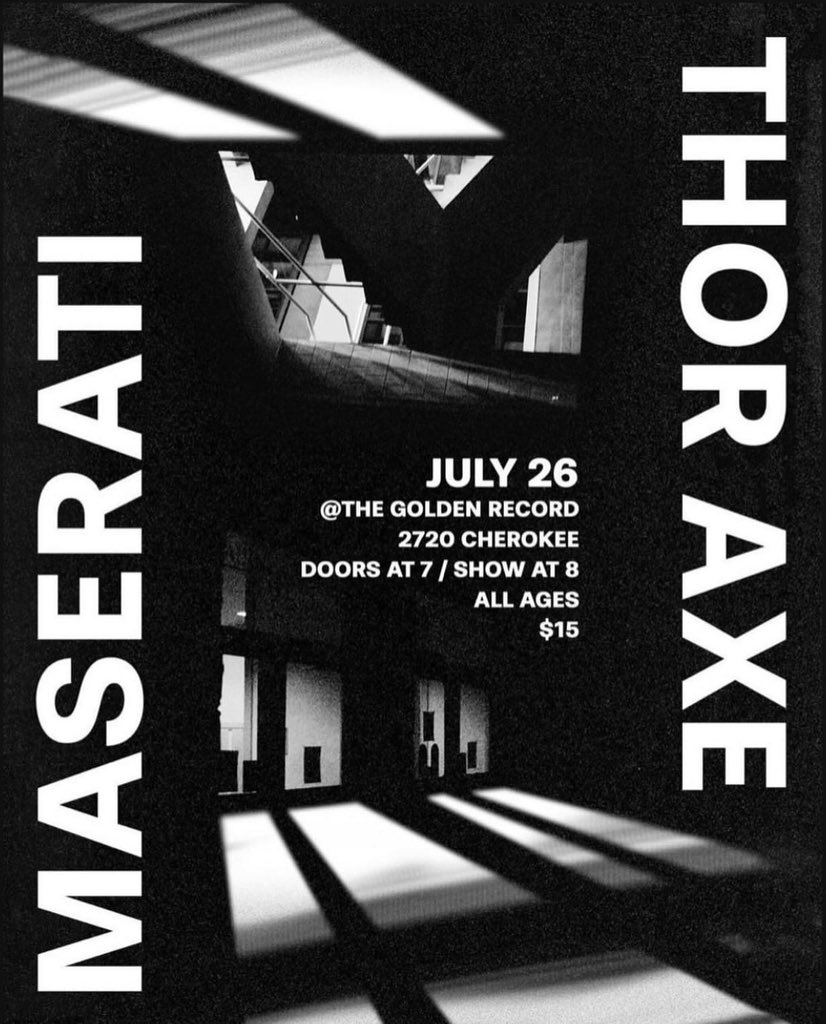 Tour starts tonight in St Louis at The Golden Record w/ Thor Axe!