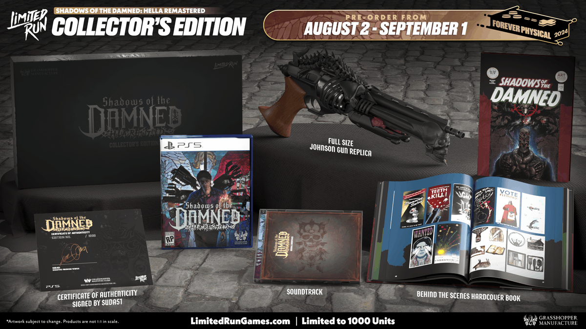 Wario64's tweet photo. Shadows of the Damned: Hella Remastered (PS5) Standard/CE goes up on LRG on August 2nd ($25/$199.99) https://t.co/P2sfk4I9AZ

CE is limited to 1000 units https://t.co/ck6pZ1zG5V