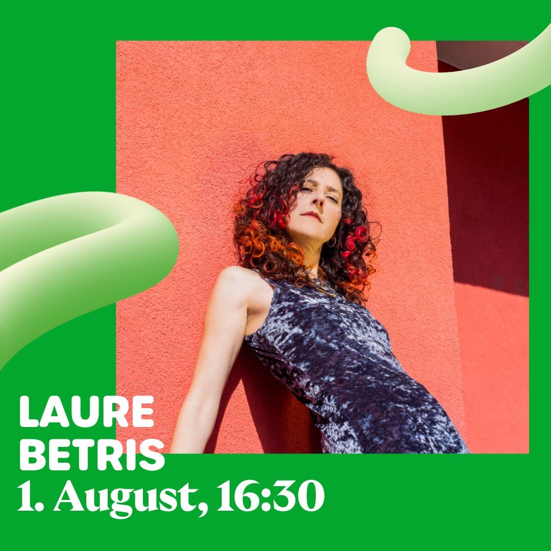 Laure Betris ist Gitarristin und Songwriterin. Nach Projekten in englischer Sprache, liess sie sich in den letzten Jahren auch auf französisch (die Sprache ihrer Mutter) und chaldäsich (der Sprache ihres irakischen Vaters) ein. Wir freuen uns auf sie: Am 1. August am Äms Fäscht.