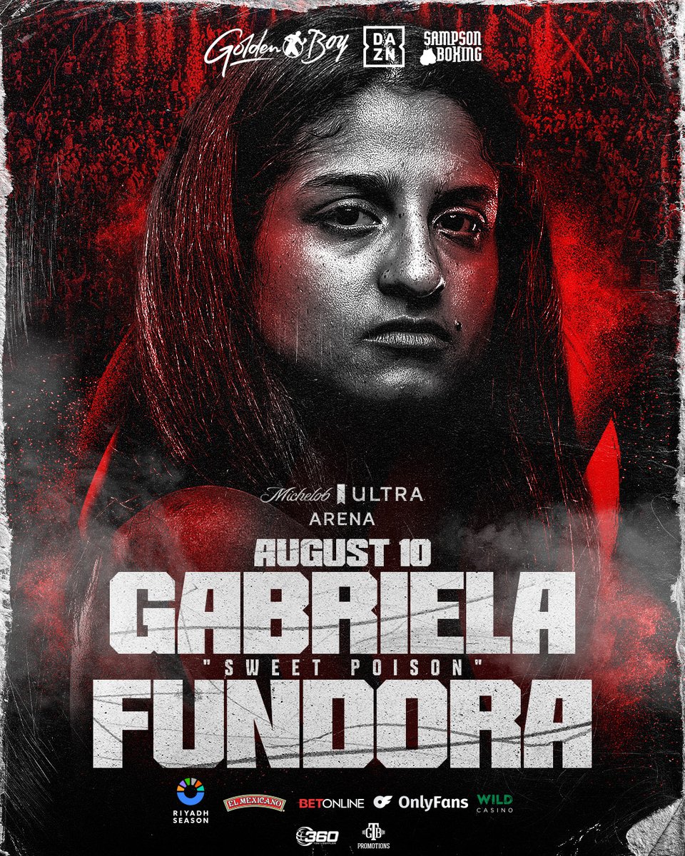 GoldenBoyBoxing's tweet photo. ✨Undercard Ready for the 𝐋𝐚𝐬 𝐕𝐞𝐠𝐚𝐬 𝐋𝐢𝐠𝐡𝐭𝐬✨

Charles Conwell 🆚 Khiary Gray
Kenneth Sims Jr. 🆚 Jesus “Ricky” Perez
Gabriela Fundora 🆚 Daniela Asenjo
Joel Iriarte 🆚 Thomas Guillemette

#BohachukOrtiz | LIVE on DAZN Aug 10
🎟️: https://t.co/coPovrnXLK https://t.co/TMQemCQzBl