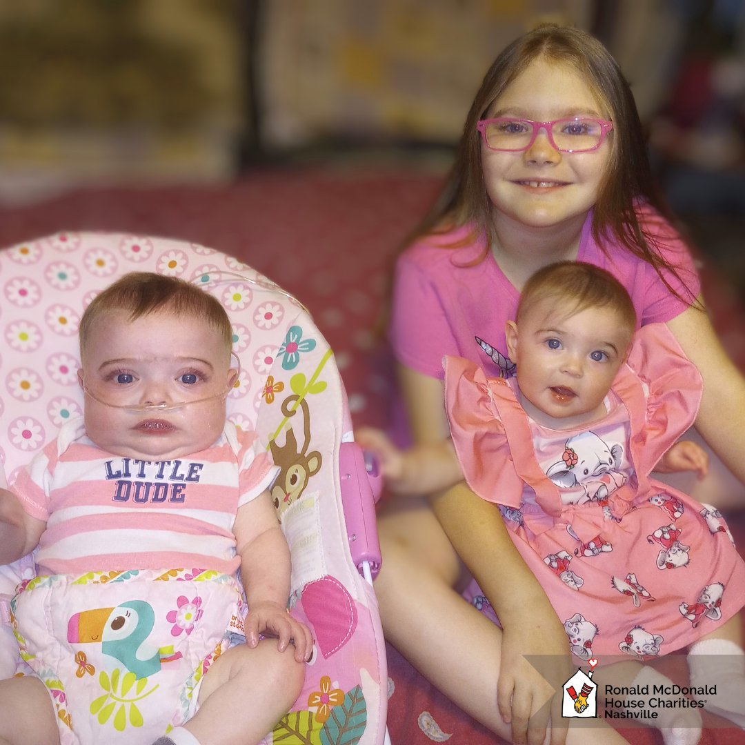 The Goodwon Family called the Nashville Ronald McDonald House their home while their son, Peyton, spent the first 239 days of his life in the hospital💕 Now baby Peyton is back home spending time with his twin sister, Journey, and older sister, Faith. #keepingfamiliesclose