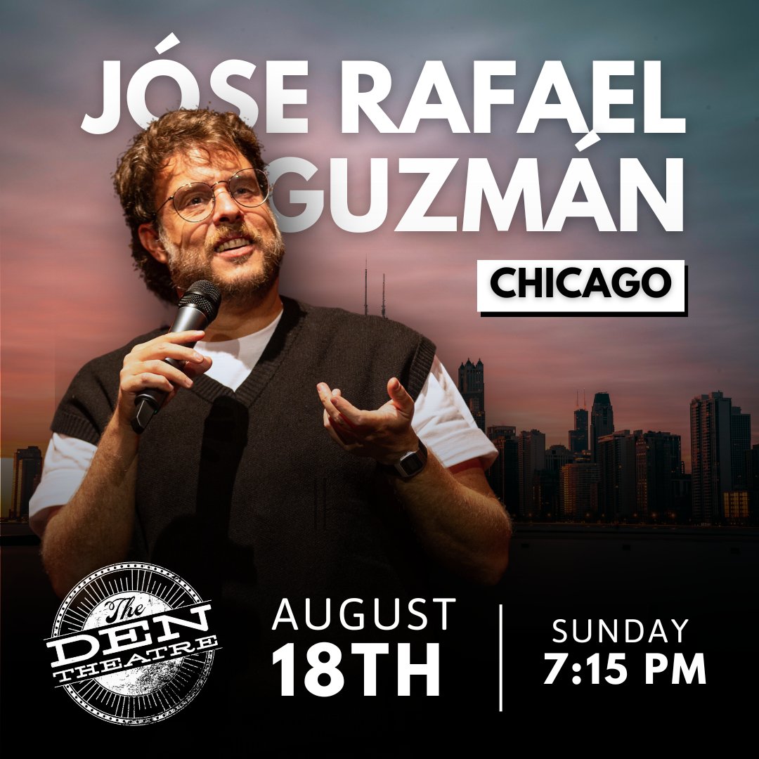 CHICAGO: Venezuela's Favorite Comedian, Jóse Rafael Guzmán, will be performing at The Den Theatre on August 18th!🔥

🎟️l8r.it/pxWV