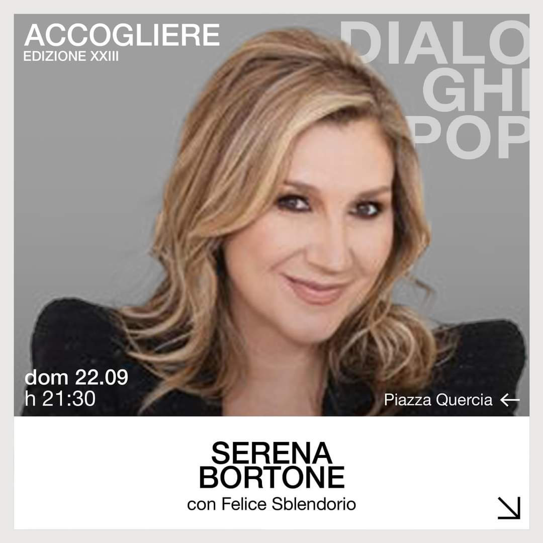 Dialoghi di Trani (@dialoghiditrani) on Twitter photo Il secondo attesissimo ospite dei #DialoghiPOP è la giornalista televisiva Serena #Bortone che chiuderà domenica 22.09 la XXIII ed dei <a href="/dialoghiditrani/">Dialoghi di Trani</a> #Accogliere presentando il suo primo romanzo, intervistata dal giornalista <a href="/_Sblendorio/">Felice Sblendorio</a>
<a href="/RizzoliLibri/">Rizzoli Libri</a> #festival #Puglia #Trani Il secondo attesissimo ospite dei #DialoghiPOP è la giornalista televisiva Serena #Bortone che chiuderà domenica 22.09 la XXIII ed dei <a href="/dialoghiditrani/">Dialoghi di Trani</a> #Accogliere presentando il suo primo romanzo, intervistata dal giornalista <a href="/_Sblendorio/">Felice Sblendorio</a>
<a href="/RizzoliLibri/">Rizzoli Libri</a> #festival #Puglia #Trani