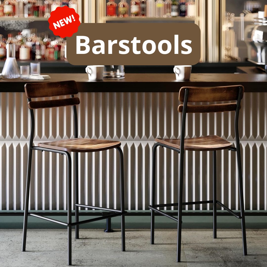 FlashFurniture's tweet photo. We have new barstools! 🍸 Whether you prefer sleek and modern or rustic and charming, we have one that fits your style. Click the link in our bio and check them out! ☀️🥂

#FlashFurniture #RefreshForLess https://t.co/uZdJ9USkkM