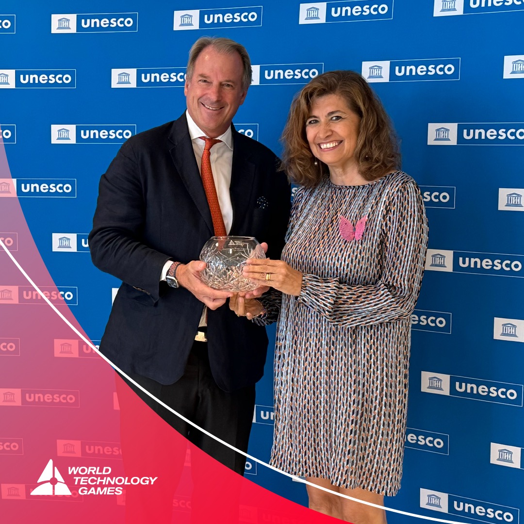 WTechGroup's tweet photo. Honored to showcase the World Technology Games at the #ChangeTheGame Global Sport Conference in Paris.

Thank you, Gabriela Ramos (@gabramosp), Assistant Director-General for Social and Human Sciences at @UNESCO, for your hospitality and for such a lively celebration of sport. https://t.co/nunOjY20a4