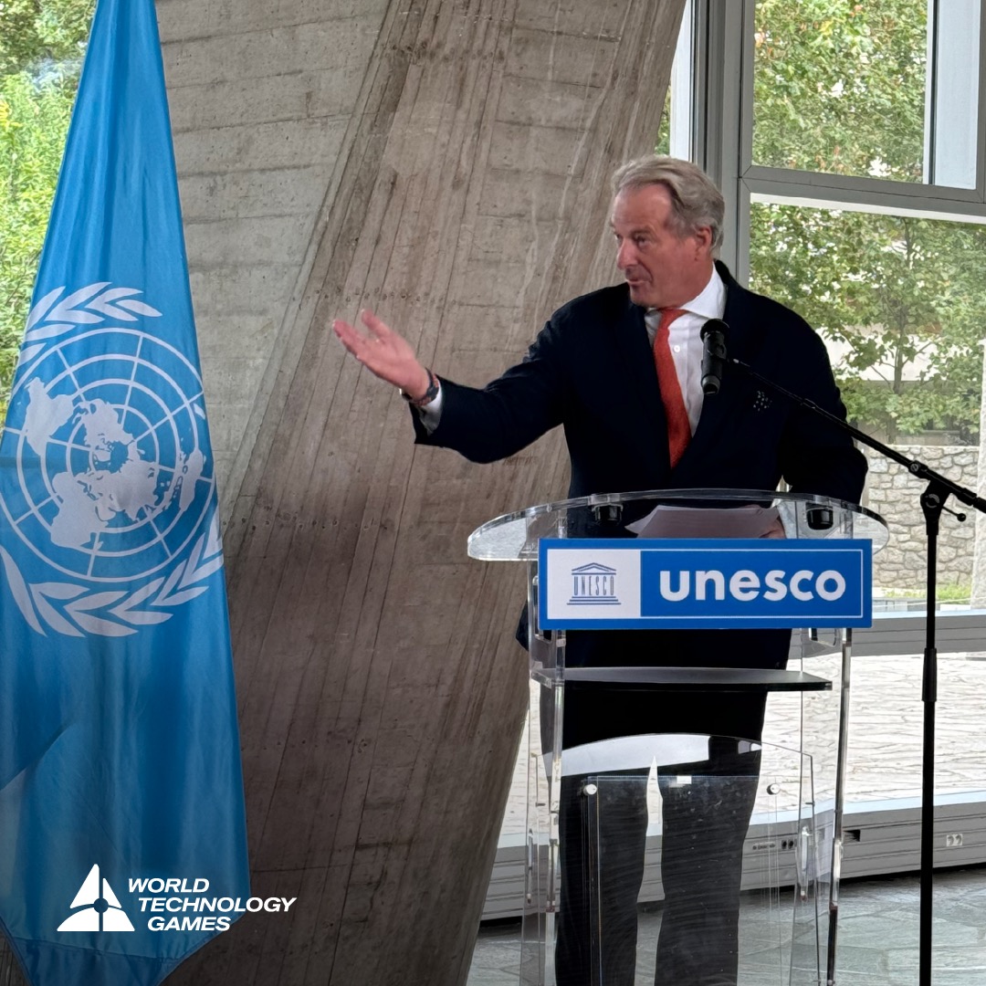 WTechGroup's tweet photo. Honored to showcase the World Technology Games at the #ChangeTheGame Global Sport Conference in Paris.

Thank you, Gabriela Ramos (@gabramosp), Assistant Director-General for Social and Human Sciences at @UNESCO, for your hospitality and for such a lively celebration of sport. https://t.co/nunOjY20a4