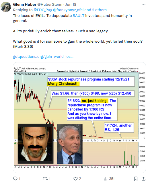 HuberGlenn's tweet photo. @DavidWilso80982 @RamezJamali But the revived $50M buyback is also now on the table.  It was a dilution lure back on 12/15/21.

Todd $AULT is a deceiver.

Currently both $50M buyback, and RS is available to him.

$AULT Games > Olympic Games

[2/2]

https://t.co/p3I5lXOnq6

https://t.co/DQrDgEVsOa https://t.co/mW6cwpcALp
