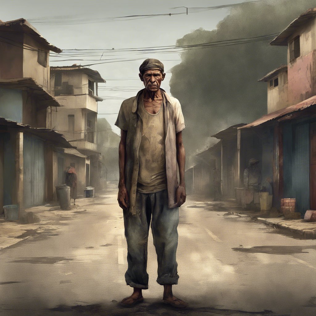 E eu que pedi para ia me fazer uma imagem de um pobre brasileiro e ele ficou parecido com o meu tio