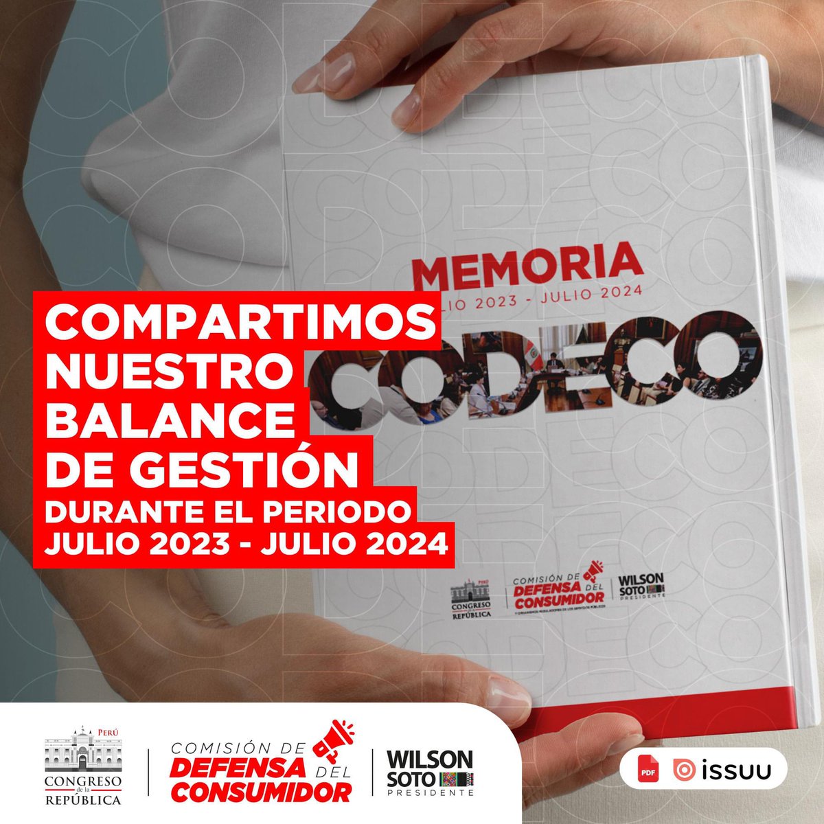 🌟¡Balance de Gestión en CODECO 2023-2024!🌟

30 sesiones, 7 leyes promulgadas y 35 proyectos dictaminados para proteger derechos del consumidor. 

¡Gracias a los integrantes y equipo técnico!

📄 congreso.gob.pe/Docs/comisione…

#DefensaDelConsumidor #Transparencia