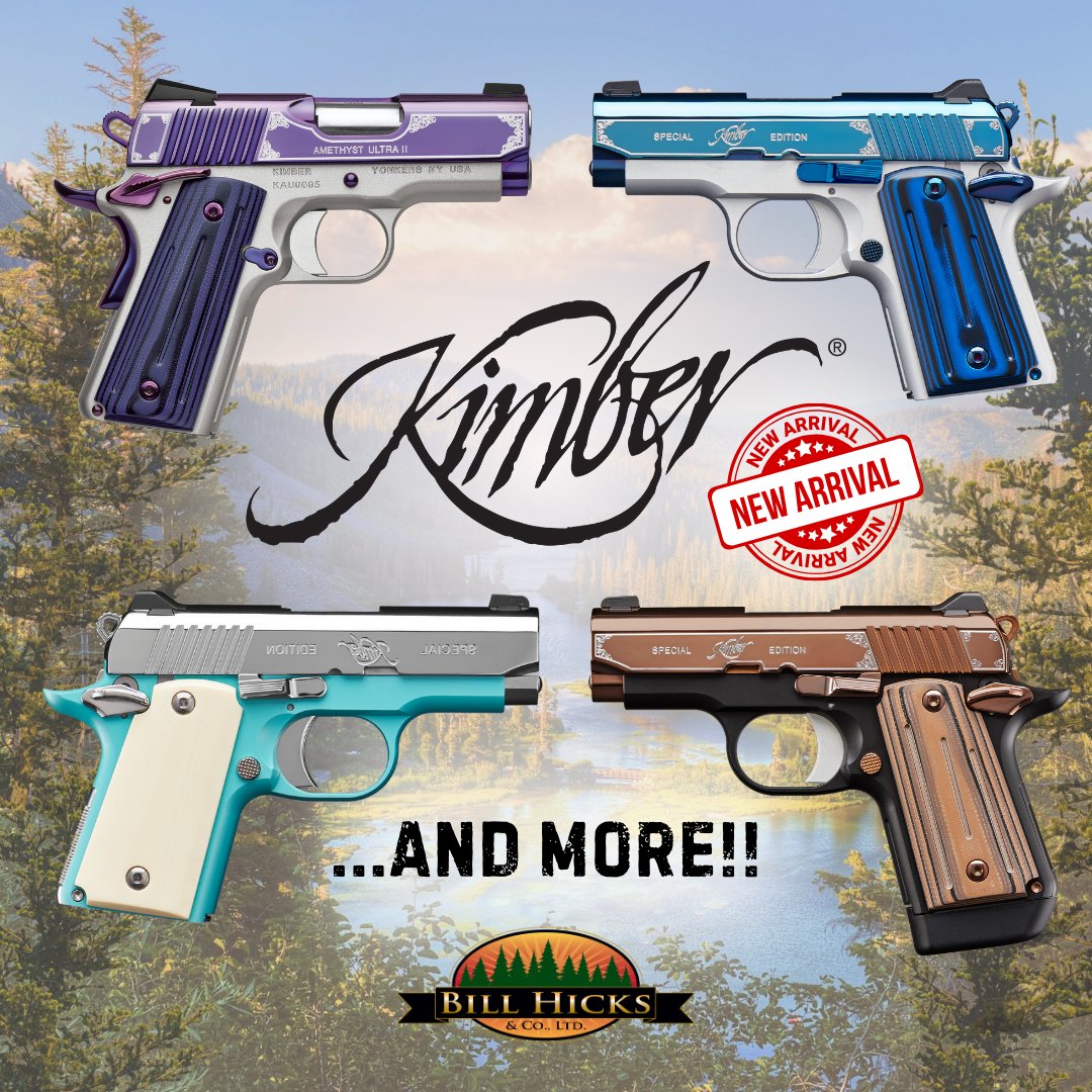 billhicksco's tweet photo. NEW  to BHC, it's Kimber!! Let's welcome the largest producer of 1911  pistols to the BHC lineup🎉 Kimber has a wide variety of everything from optics, grips, colors, and textures to get you what you need.

Welcome, Kimber!!

#welcome #kimberamerica #kimber
#newarrival #newbrand https://t.co/oi9lh8Ttpi