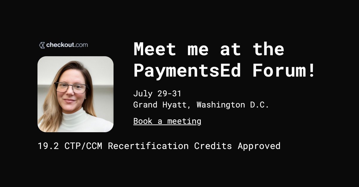 fintechchirp's tweet image. 📣 Excited for @PaymentsEd 2024! Earn CTP/CCM credits and learn how to stay ahead in the payments industry. Schedule time with me to discuss all things payments, revenue and fraud. ✨ ✨ #PaymentEd #Payments #CCP #Fintech buff.ly/4ew40Tn