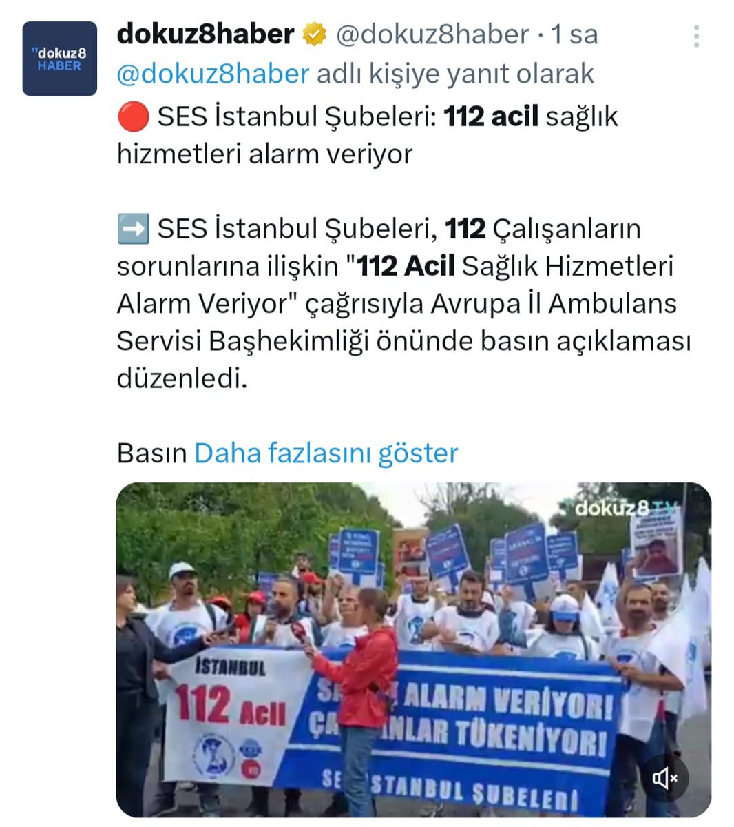 Gün geçmiyor ki sağlık alanında sorun çıkmasın, bugün 112 çalışan sağlık emekçilerinin sorunları için sahada idik...
<a href="/sesgenelmerkezi/">SES Genel Merkezi</a>
#112deTasarrufMuVar