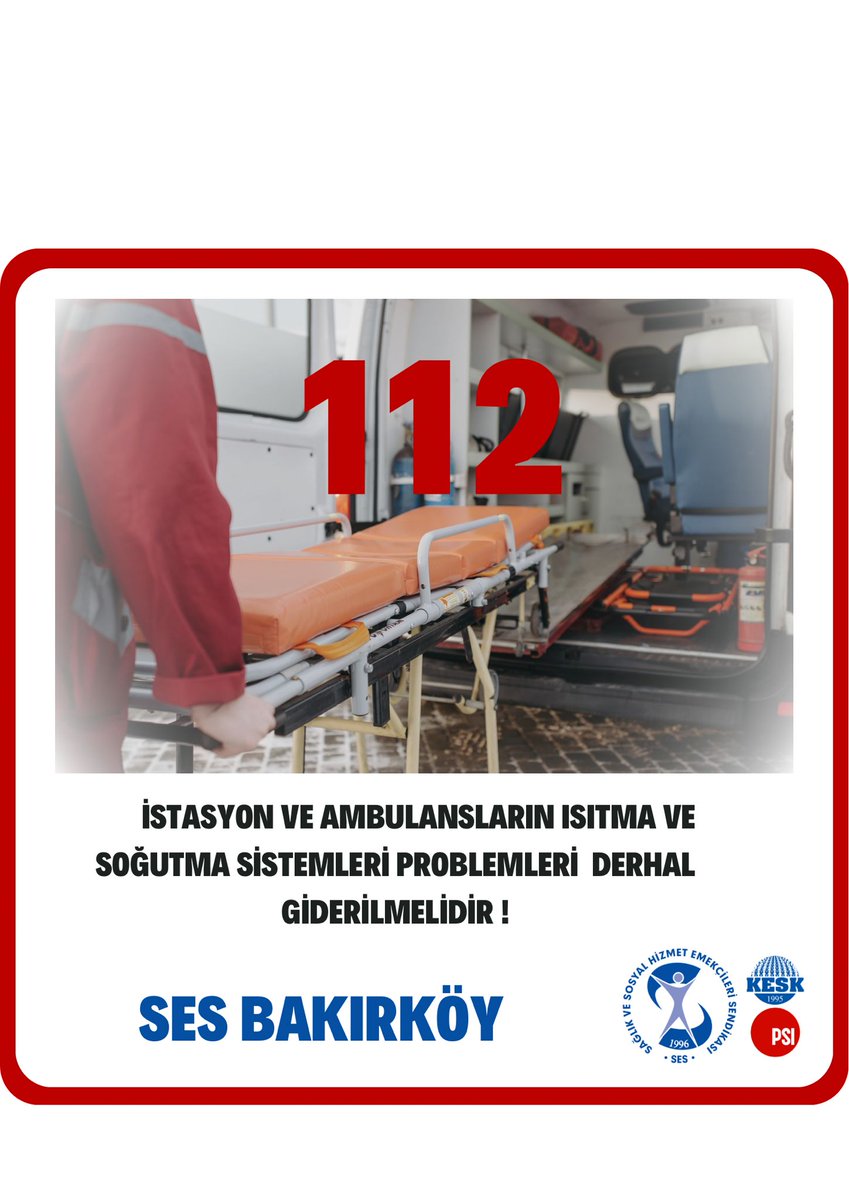 112 de çalışanların sorunlarını 112 de çalışan sağlık emekçileri ile birlikte sorun tespiti yapılıp çözülebilir,sahada çalışmayan idareciler bu durumu tespit edemezler...
#112deTasarrufMuVar