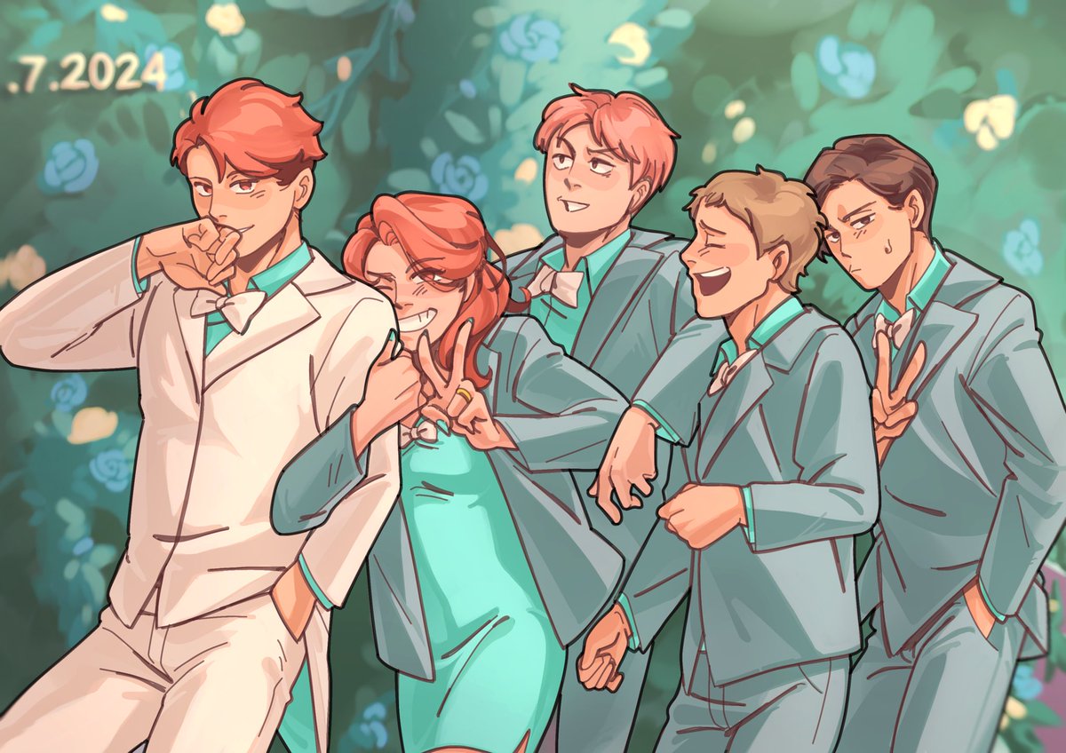 R18Vita's tweet photo. Groomsmen and Groomsmaid photos!! 🩵🩵🩵

#iwaoi #岩及 https://t.co/VkM9ALH0Zo