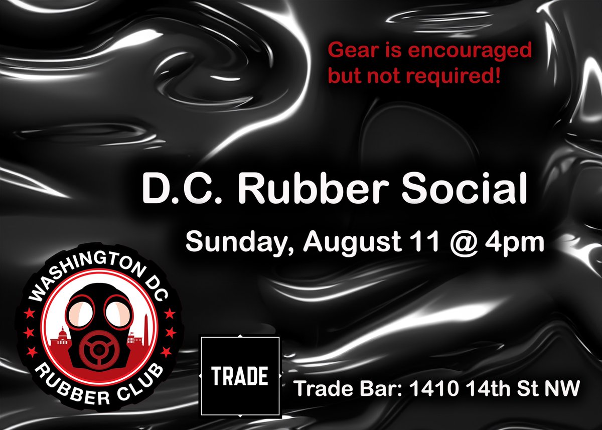 Our August social will be on Aug 11 at 4pm <a href="/tradebardc/">TRADE</a>! Hope to see you there