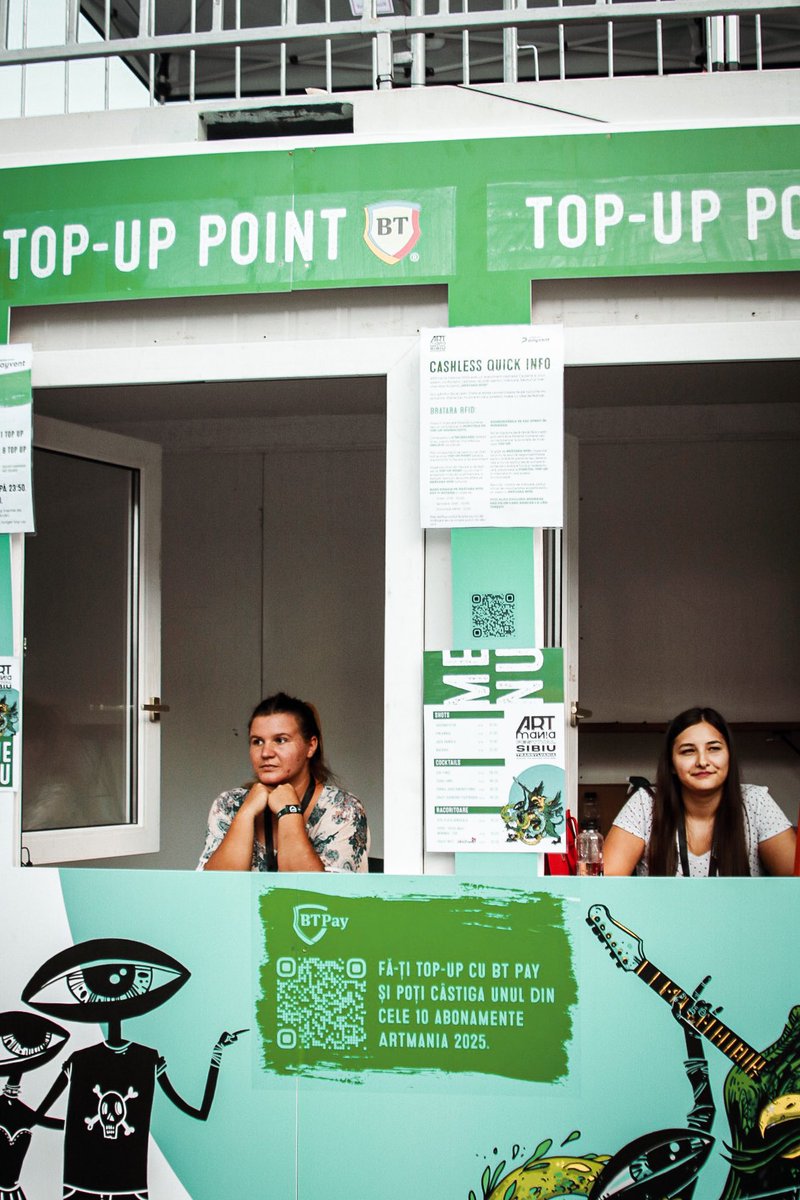 All ARTmaniacs who use their BT Pay account at the special #topup booths at the festival have a chance to win one of 10 ARTmania passes for 2025.

You can find more information here: bit.ly/3WBpcAm
