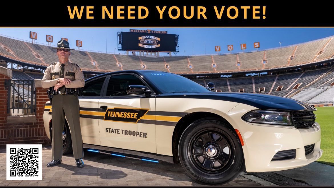 Tennessee Highway Patrol (@tnhighwaypatrol) on Twitter photo Spread the word we need your vote in the 2025 #AAST America’s Best- Looking Trooper Cruisers Calendar Contest!! Help THP at <a href="/UTKnoxville/">UT Knoxville</a> win this friendly competition. Vote for Tennessee by using the QR code or visiting bit.ly/votethp. #GBO #VoteTHP Spread the word we need your vote in the 2025 #AAST America’s Best- Looking Trooper Cruisers Calendar Contest!! Help THP at <a href="/UTKnoxville/">UT Knoxville</a> win this friendly competition. Vote for Tennessee by using the QR code or visiting bit.ly/votethp. #GBO #VoteTHP