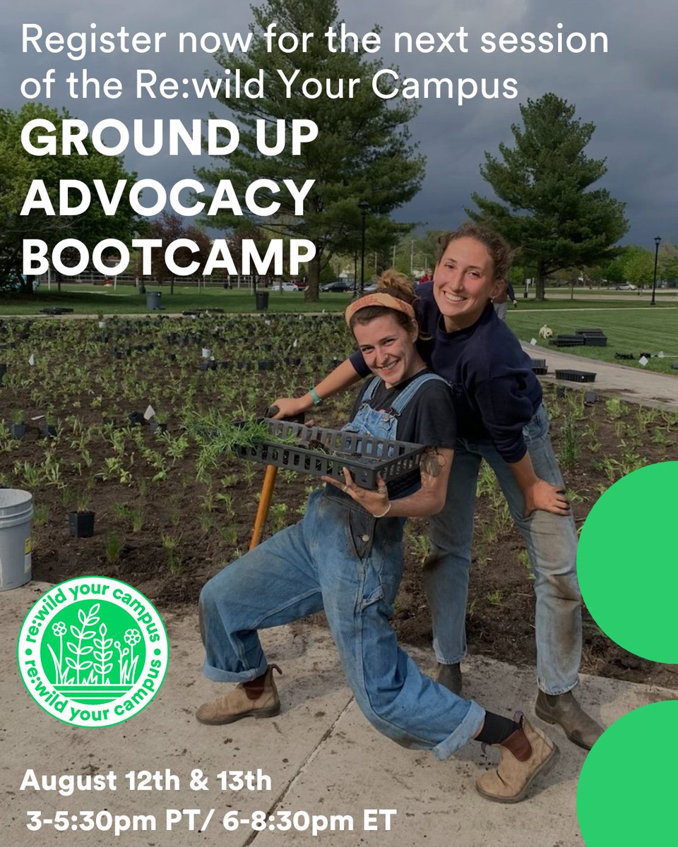 Looking for a meaningful way to engage in the climate movement? Join us for our Ground Up Advocacy Bootcamp Aug 12 + 13! This 2 day virtual training dives into the pesticide issue and equips participants with the tools needed to take action! Register here: forms.gle/q8bwv8tpQ7smCj…