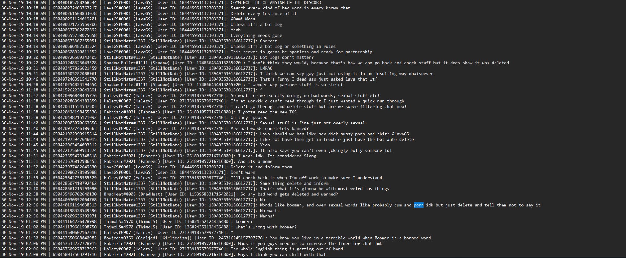 Lava on X: I appreciate everyone taking this tweet as me talking about  everything I have stated about Ava Tyson. It is not. This is only about the  discord logs and the