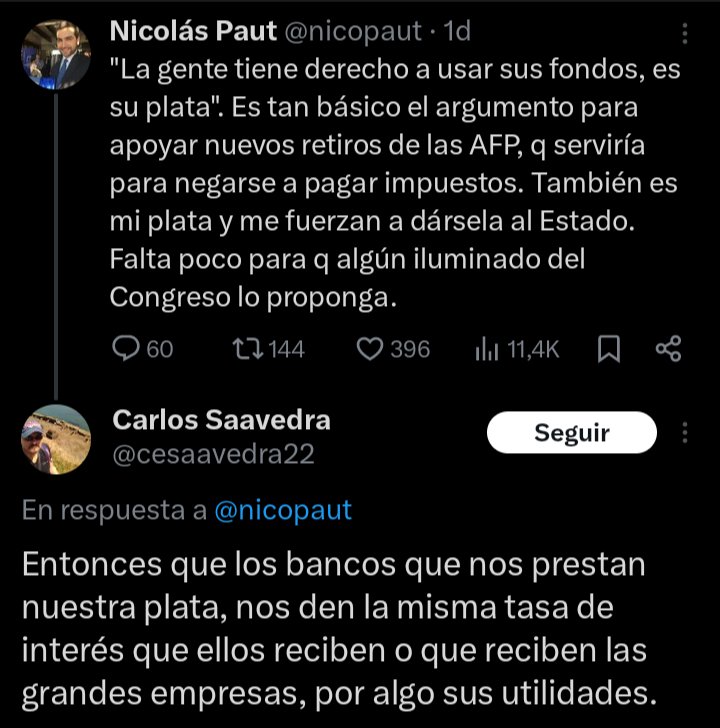 Entonces el banco asume el riesgo de no pago y los costos operacionales pero Carlitos exige el mismo interés sin ninguna gestión. Ya 🤡