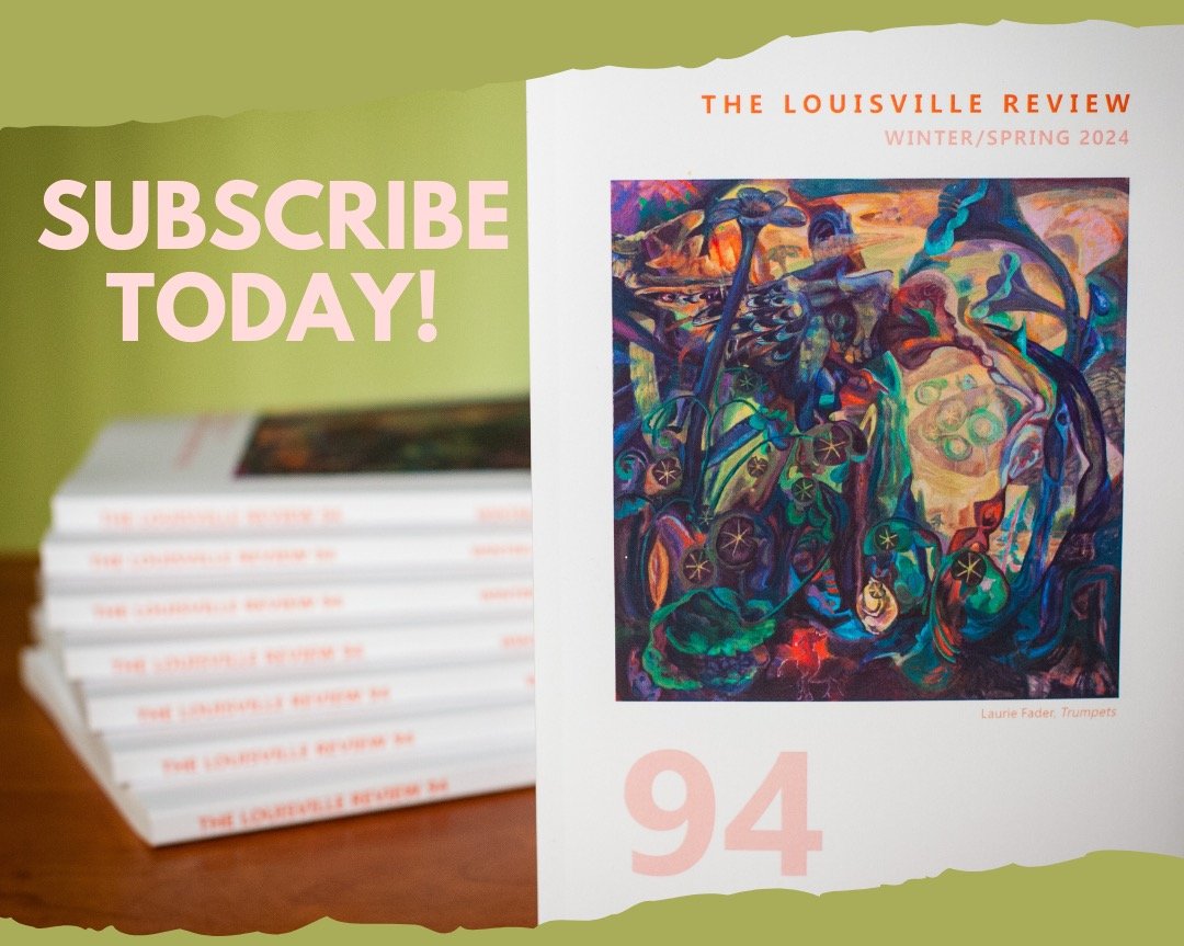 TheLouRev's tweet image. Our website is now accepting subscriptions! Huge shout out to Technical Director Ron Schildknecht for redesigning louisvillereview.org. New subscribers will receive a copy of TLR 94, featuring Laurie Fader's stunning painting "Trumpets" on the cover. Subscribe today!