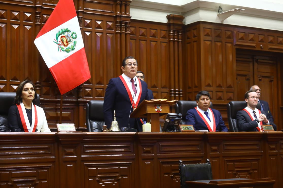 La #BancadaAPP, Felícita  al nuevo Presidente del <a href="/congresoperu/">Congreso del Perú 🇵🇪</a> , <a href="/salhuanacavides/">Eduardo Salhuana Cavides</a> APP); así como a los congresistas integrantes de la nueva Mesa Directiva, Patricia Juárez, Waldemar Cerrón y Alejandro Cavero, elegidos para el periodo anual de sesiones 2024-2025.