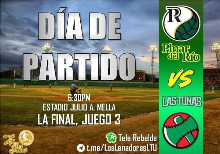 guerrillero_cu's tweet photo. ⚾ Los Vegueros 🍃 de Pinar del Río 🆚 los leñadores 🪓de las Tunas, hoy en el 🏟️ Julio A Mella
⏰6️⃣:3️⃣0️⃣ pm https://t.co/93VAAB7enq