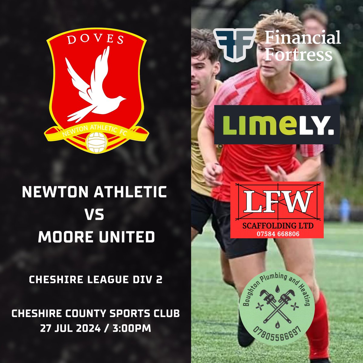 Newton Athletic (@newtonath_doves) on Twitter photo FIXTURE |
First match day of the 24/25 season as we welcome <a href="/MooreUtdFC/">Moore United FC</a> to <a href="/CheshireThe/">The Cheshire</a>
<a href="/cheshirefl/">Cheshire Football League ⚽️</a> FIXTURE |
First match day of the 24/25 season as we welcome <a href="/MooreUtdFC/">Moore United FC</a> to <a href="/CheshireThe/">The Cheshire</a>
<a href="/cheshirefl/">Cheshire Football League ⚽️</a>