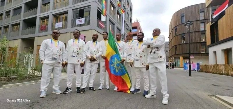 fanatelevision's tweet photo. IN PICTURES: #Ethiopia Olympic Team before the opening ceremony of #ParisOlympics2024 
🇪🇹 https://t.co/0WDQL9GzI1