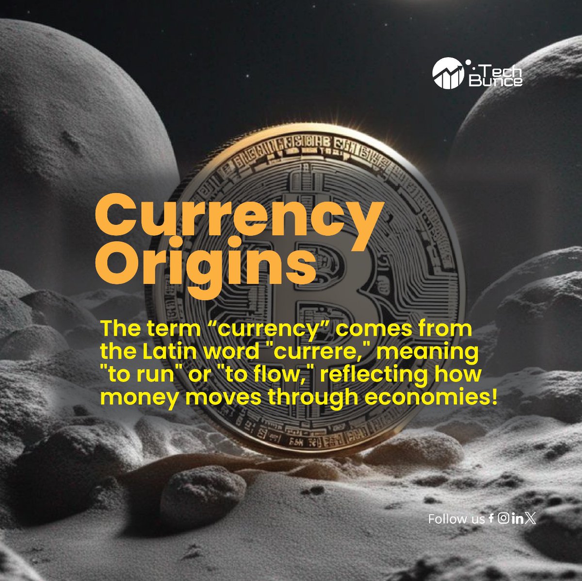 TechBunce's tweet image. Did you know? The term &quot;currency&quot; comes from the Latin word &quot;currere,&quot; meaning &quot;to run&quot; or &quot;to flow.&quot; 🌊💰 Just like a river, money flows through our economies, driving trade and growth! Next time you spend or save, think about how you&apos;re part of this dynamic movement. 🌍🔄