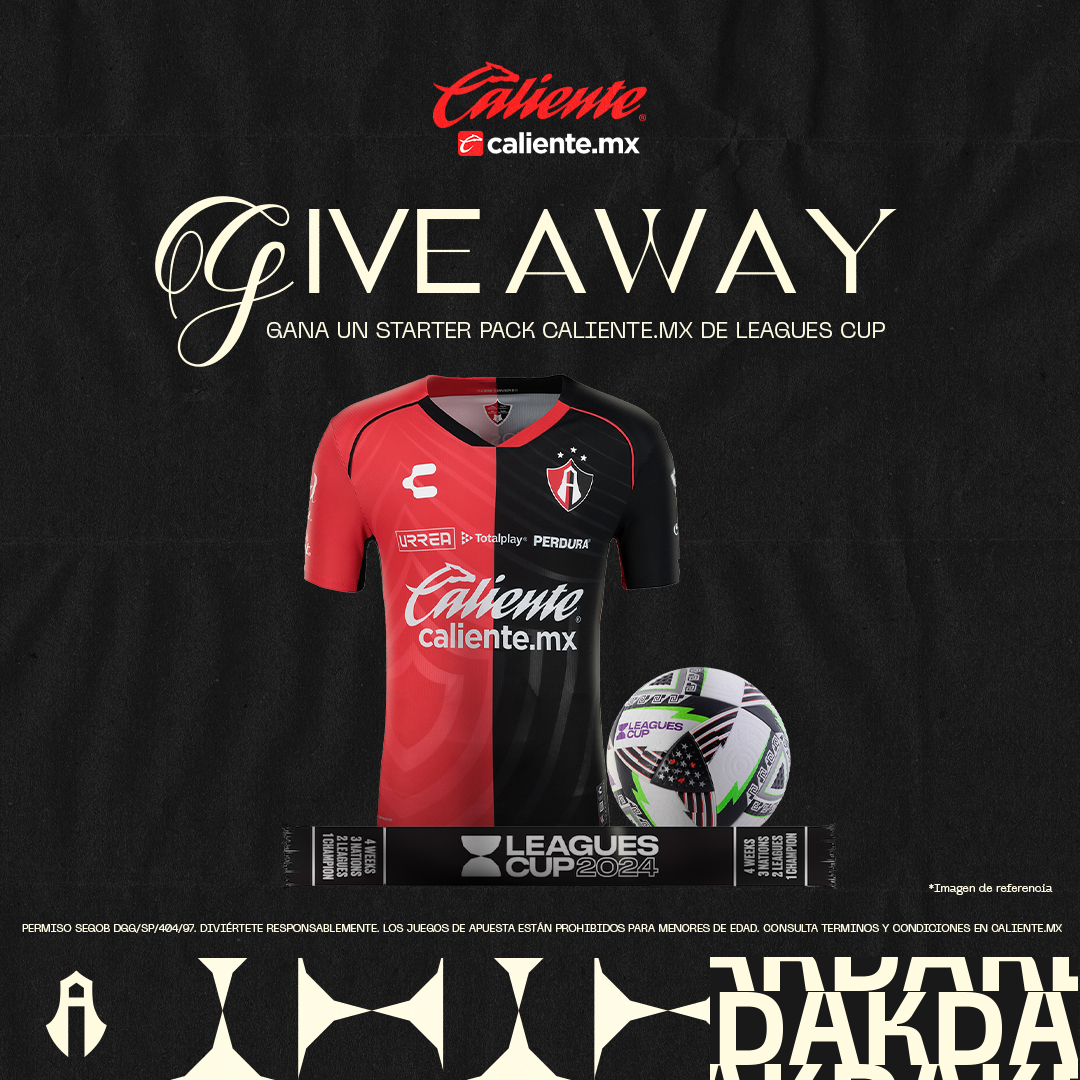 AtlasFC's tweet image. ¡ARRANCA LA LEAGUES CUP! 🔥⚽️ 

Puedes ganar un STARTER PACK CALIENTE.MX de #LeaguesCup con JERSEY DE LOCAL, BALÓN Y BUFANDA 🦊

Haz lo siguiente 👇🏽

1️⃣Sigue a @calientesports en X y en IG instagram.com/caliente_sports 📲

2️⃣Dale 🔁 y ❤️

3️⃣Comenta quién es tu jugador…
