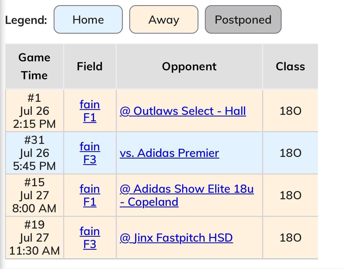 Schedule for this weekend! 
<a href="/11BWade/">Beth Wade</a> <a href="/coachangelbrown/">Angel Brown</a> <a href="/carsonowens12/">Carson O.</a> <a href="/ECCCSoftball/">ECCC Softball</a> <a href="/ClarkGSCC/">Ryan Clark</a>