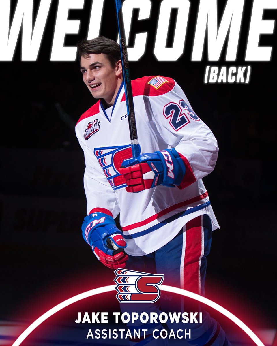 spokanechiefs's tweet image. We're excited to welcome Jake Toporowski back to Spokane as an Assistant Coach!

The former Chief spent his entire 100-game @TheWHL career with Spokane and has spent the last two seasons as the Assistant Coach and Director of Hockey Ops with @bucshockey.

#GoChiefsGo