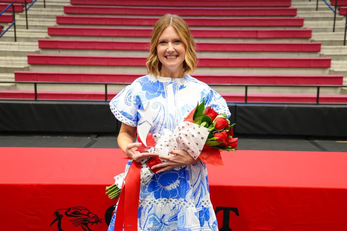 cabotsd's tweet photo. Congrats to Cabot Public Schools "Teacher of the Year" Melani Blansett for being named a 2024 Top 14 Regional Finalist for AR Teacher of the Year! Mrs. Blansett will be recognized at the Governor's Mansion Aug. 5 where four state semi-finalists will be announced! #pantherproud https://t.co/1ASZZjrn4R