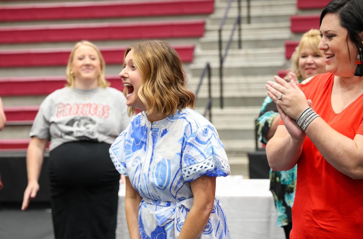 cabotsd's tweet photo. Congrats to Cabot Public Schools "Teacher of the Year" Melani Blansett for being named a 2024 Top 14 Regional Finalist for AR Teacher of the Year! Mrs. Blansett will be recognized at the Governor's Mansion Aug. 5 where four state semi-finalists will be announced! #pantherproud https://t.co/1ASZZjrn4R
