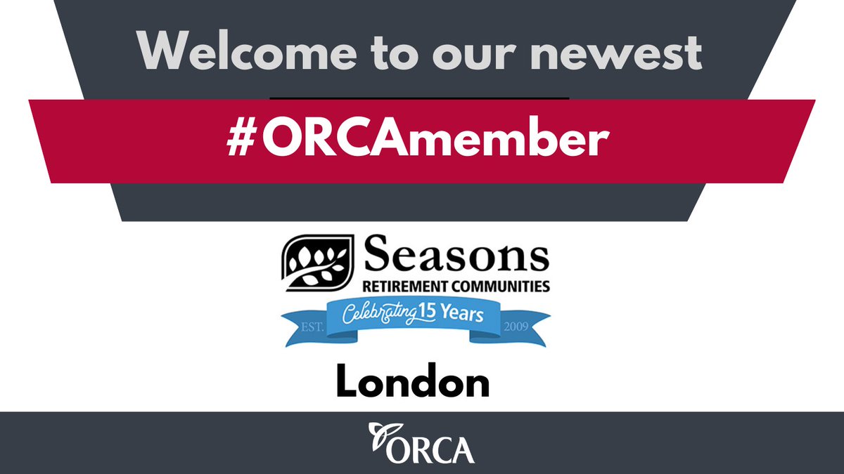 We are happy to welcome <a href="/SeasonsRC/">Seasons Retirement Communities</a> London, our newest ORCA Operator Member! #ORCAmember