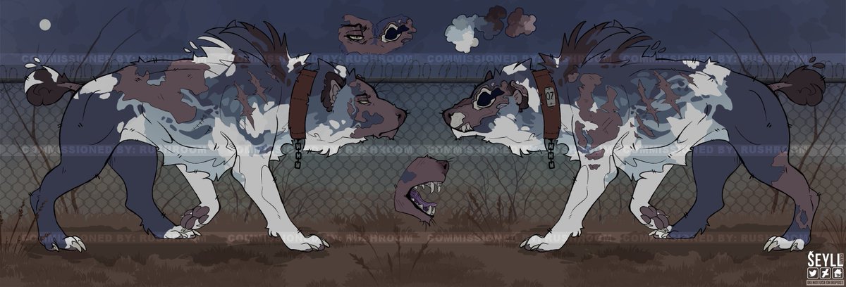 SeyllCraft's tweet photo. CW: Heavy scarring, eyeless
Feral Custom for Rushroom on toyhouse :D

#digitalart #artwork #furryart #furry #artist #art #artcommission https://t.co/H9Y9Er4zOB