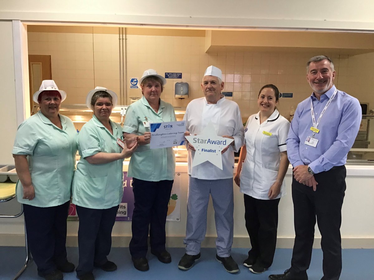 Star Award: Bridlington Catering Team 🌟

Ken and the team are recognised for the support they provide to patients after a stroke. They adapt menus to dietary needs and fulfil speech and languag requests to enhance patients’ quality of life and aid their recovery.