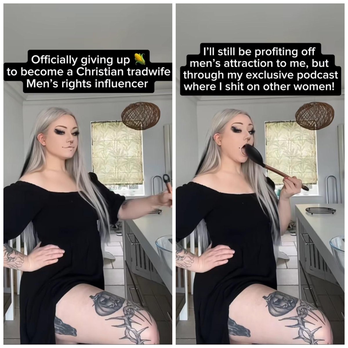 The way she nailed the Tradwife grift. 😂